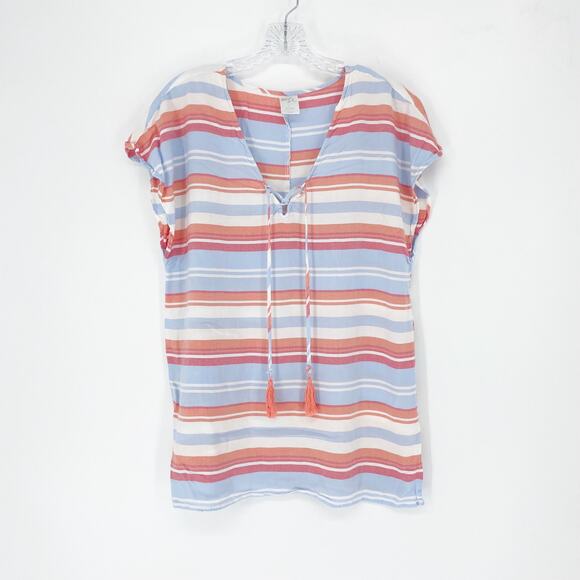 Kona Sol Stripe Swim Coverup Dress Size Small - Picture 1 of 6